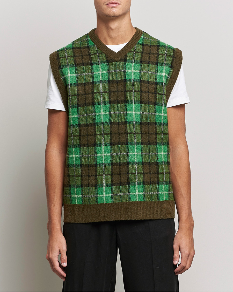 Herre | Trøjer | Samsøe Samsøe | Samsøe & Samsøe James Fine Merino Knitted Vest Medium Green