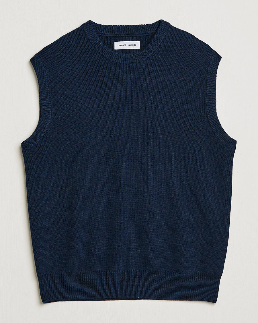 Herre | Trøjer | Samsøe Samsøe | Samsøe & Samsøe Jack Wool Knitted Vest Salute