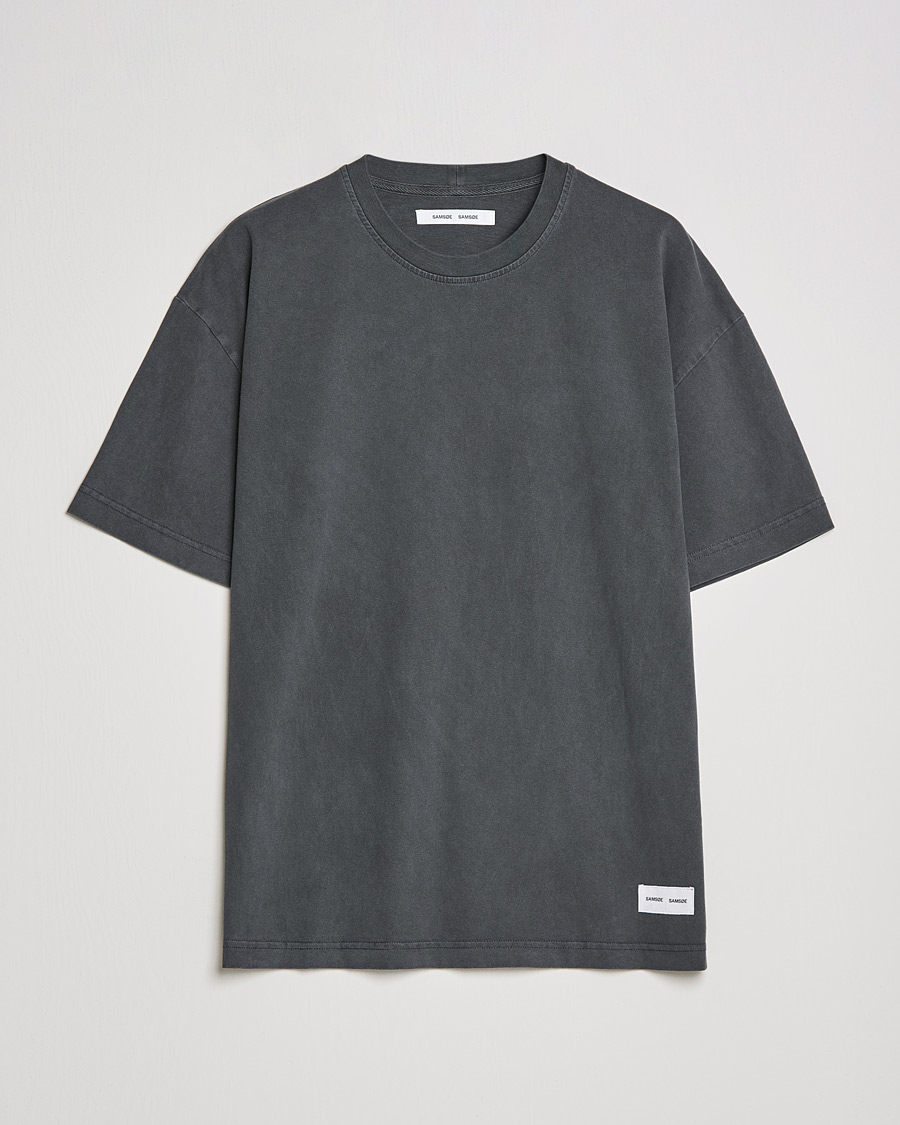 Herre | T-Shirts | Samsøe Samsøe | Samsøe & Samsøe Pigment Organic Cotton T-Shirt Black