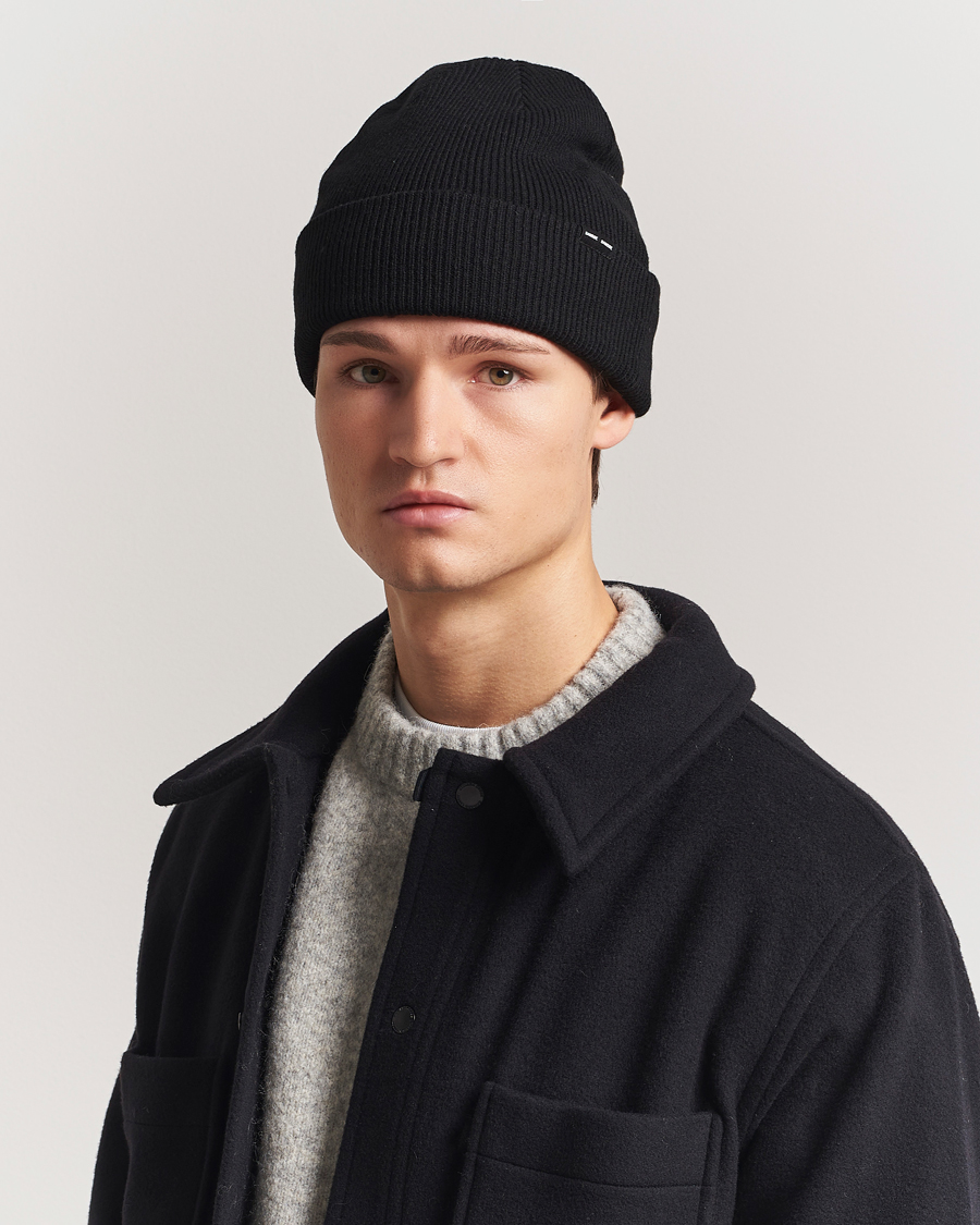 Herre | Samsøe & Samsøe | Samsøe & Samsøe | Lambswool Beanie Black