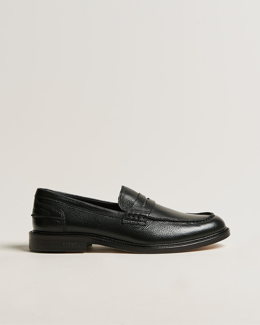 Herre | VINNY's Townee Penny Loafer Black Grain | VINNY's | Townee Penny Loafer Black Grain