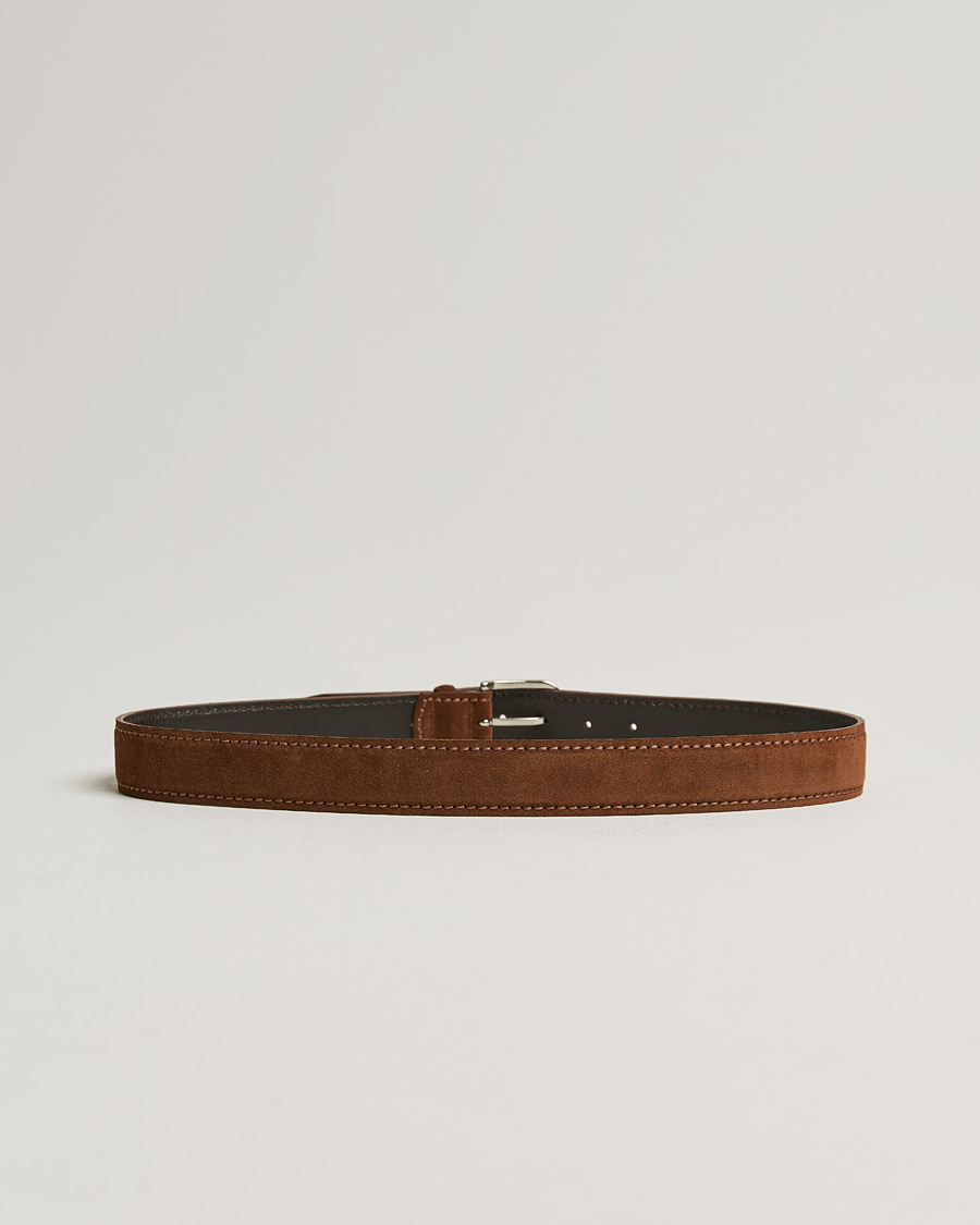 Herre | Orciani Suede Belt 3,5 cm Cognac | Orciani | Suede Belt 3,5 cm Cognac