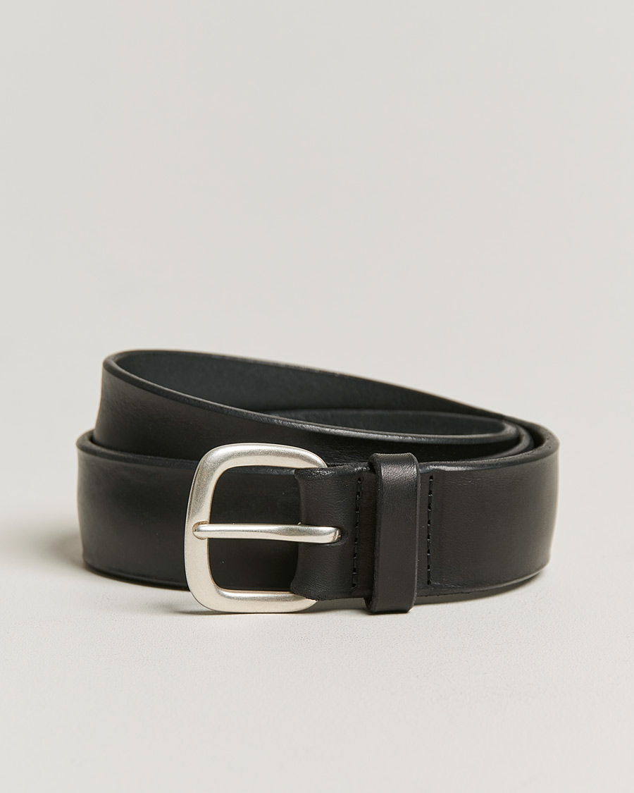 Herre | Orciani Vachetta Belt 3,5 cm Black | Orciani | Vachetta Belt 3,5 cm Black