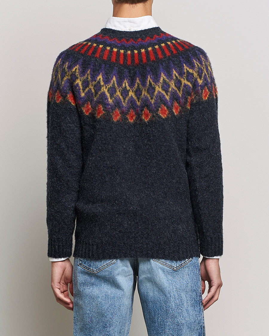 Herre | Trøjer | Howlin' | Brushed Wool Fair Isle Crew Sweater Charcoal