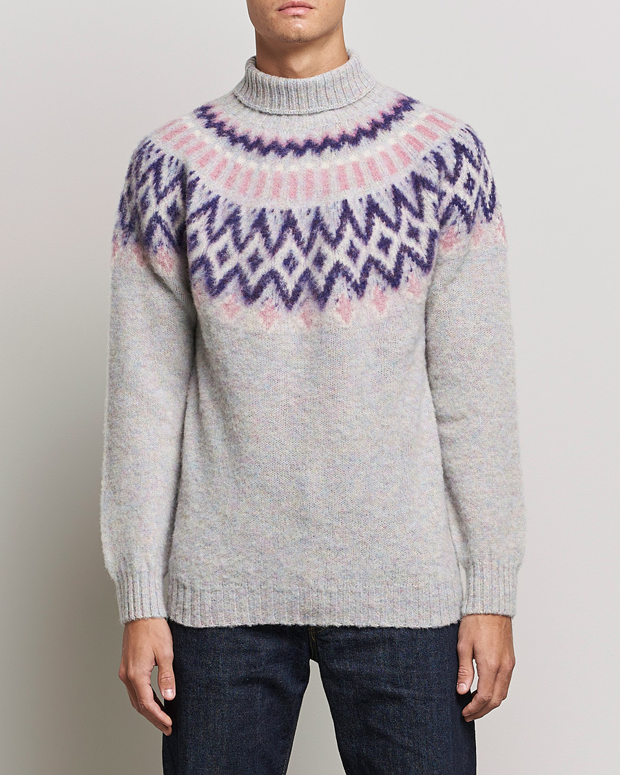 Herre | Trøjer | Howlin' | Brushed Wool Fair Isle Roll Neck Galaxy