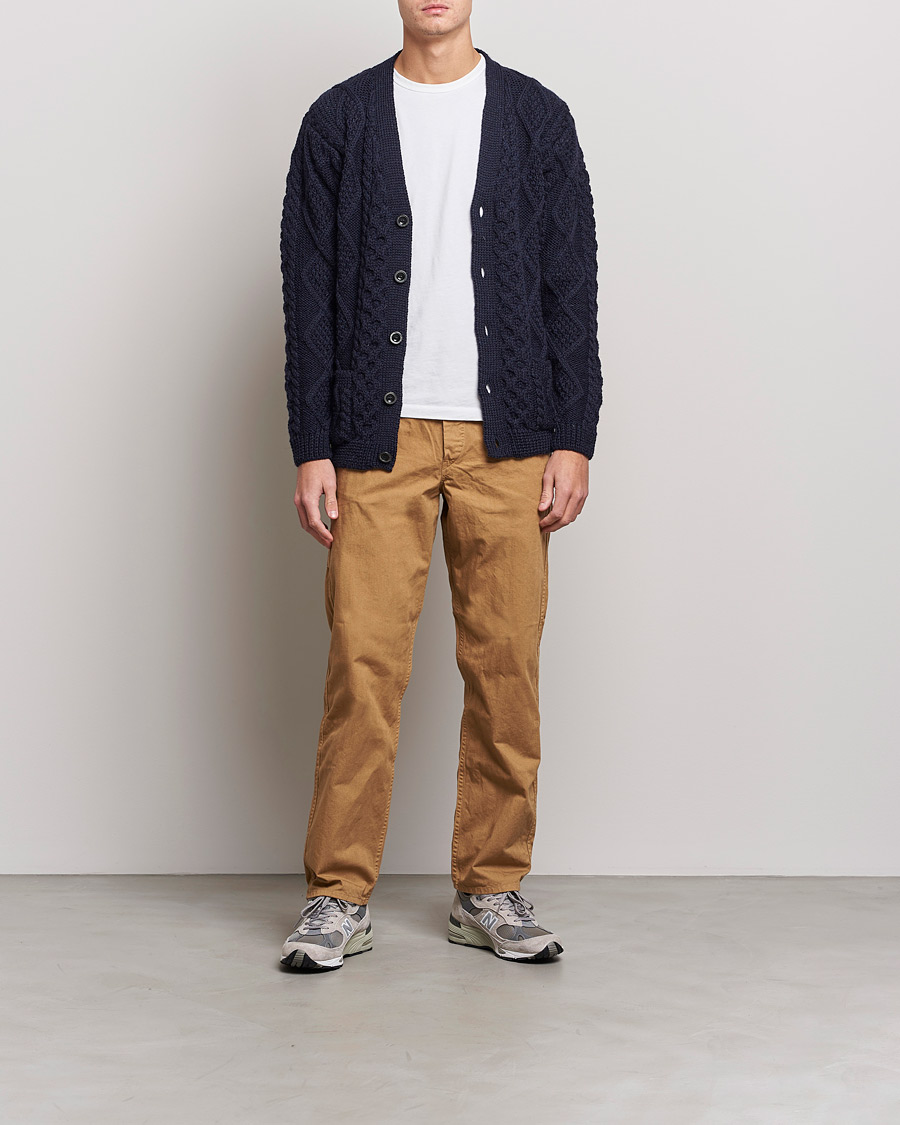 Herre | Trøjer | Howlin' | Cable Knitted Wool Cardigan Navy