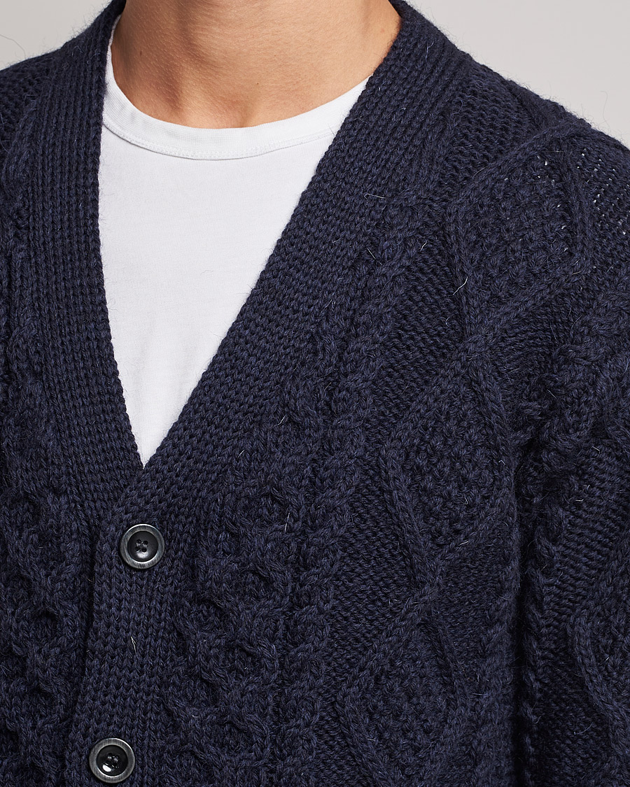 Herre | Trøjer | Howlin' | Cable Knitted Wool Cardigan Navy