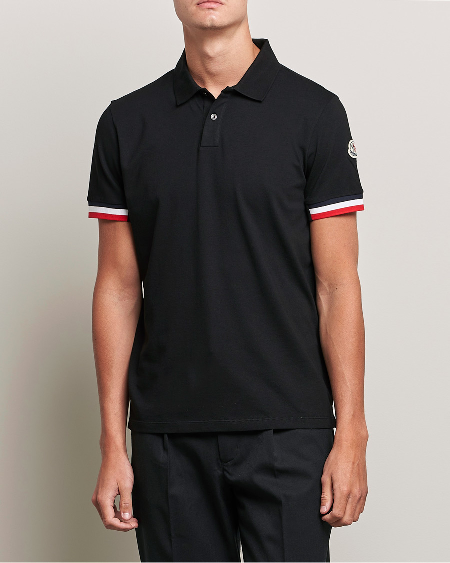 Herre | Polotrøjer | Moncler | Contrast Rib Polo Black