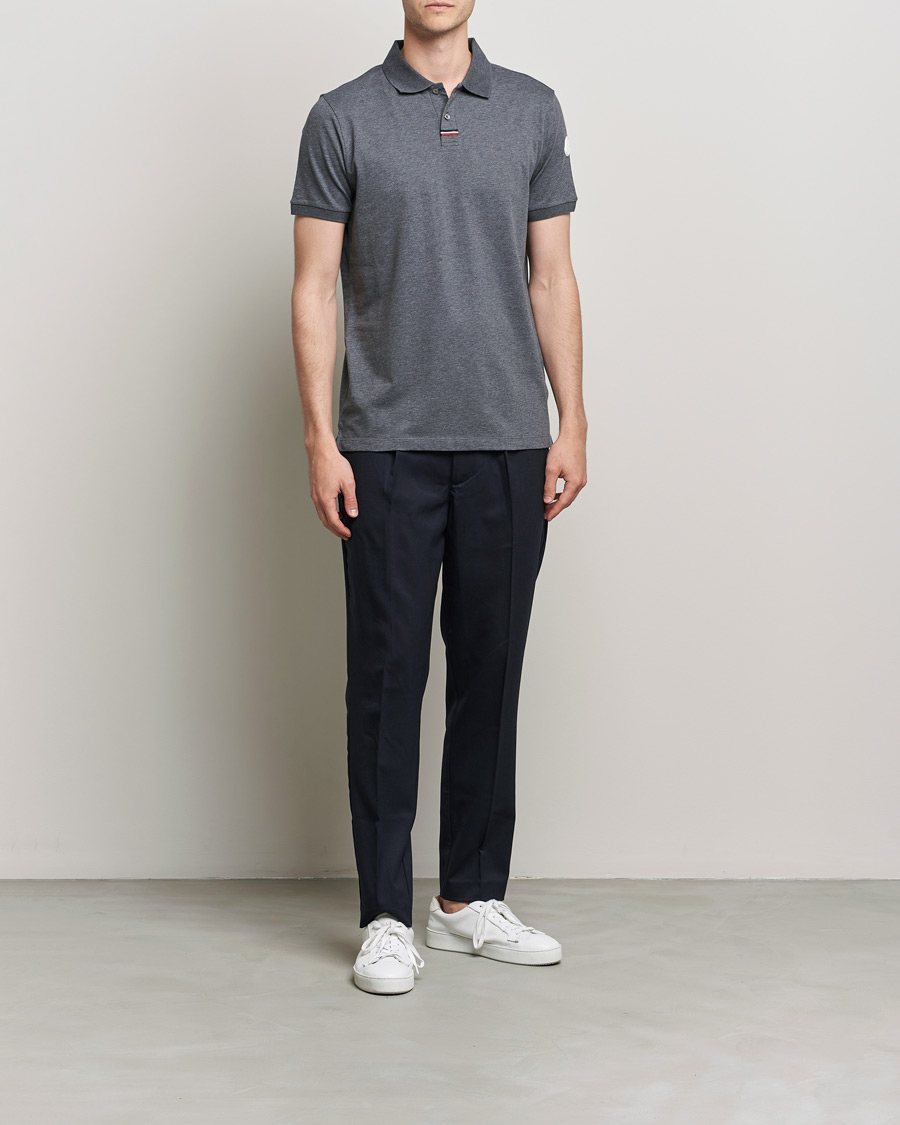 Herre | Polotrøjer | Moncler | Tricolore Rib Polo Black