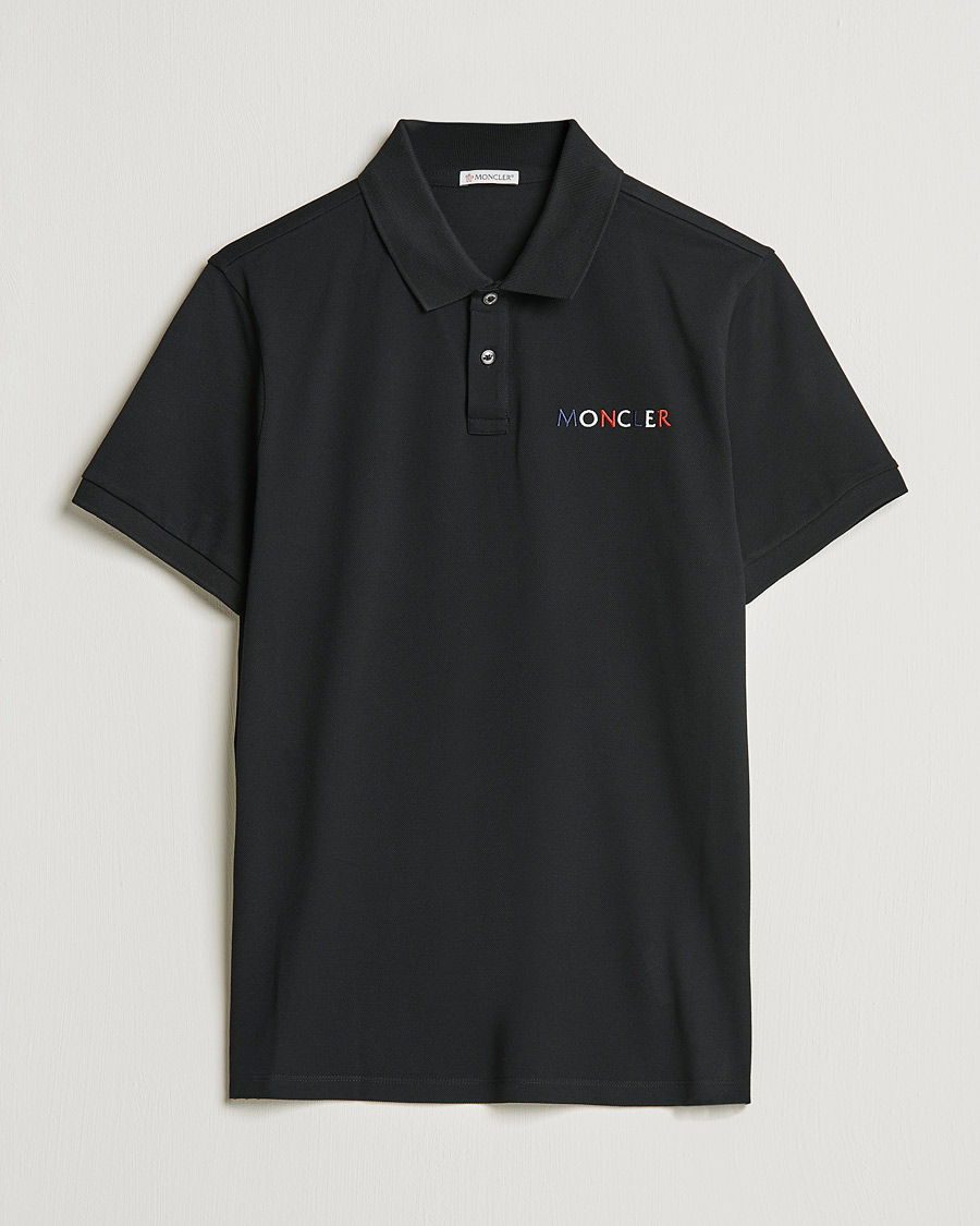 Herre | Polotrøjer | Moncler | Logo Rib Polo Black