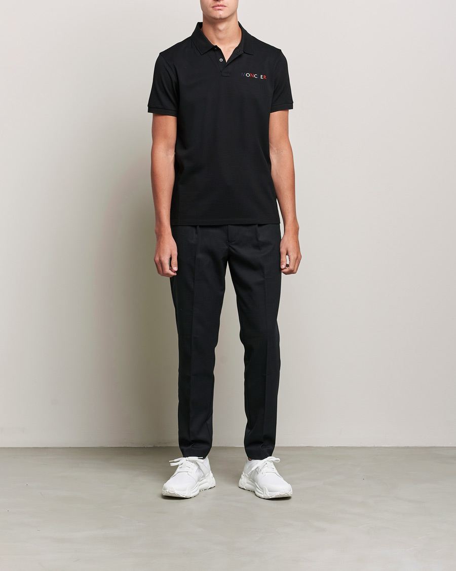 Herre | Polotrøjer | Moncler | Logo Rib Polo Black