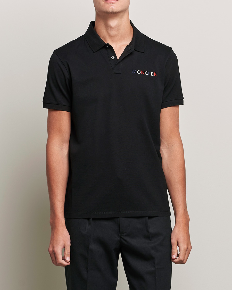Herre | Polotrøjer | Moncler | Logo Rib Polo Black