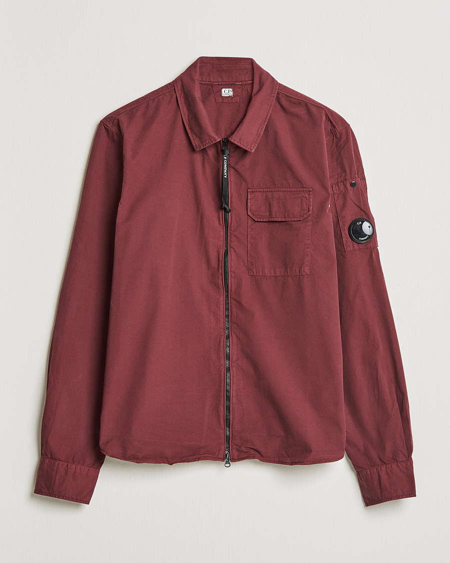 Herre | Skjorter | C.P. Company | Garment Dyed Gabardine Overshirt WIne