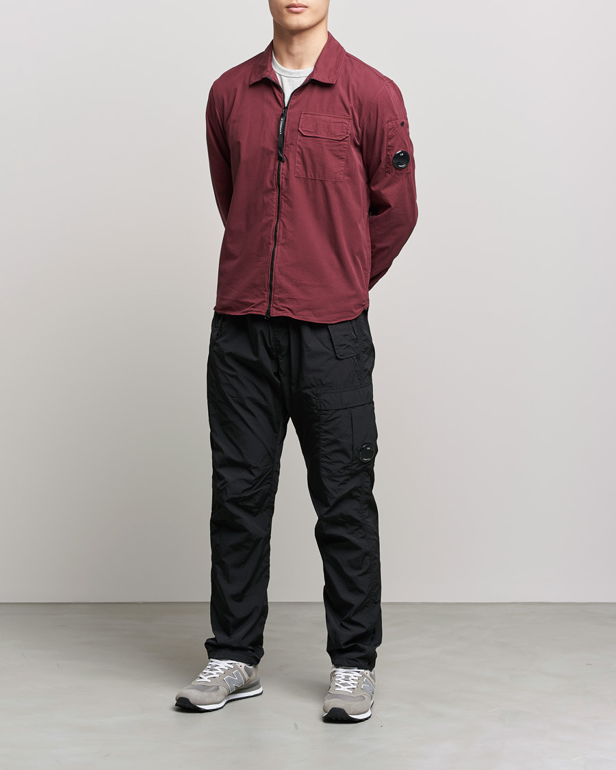 Herre | Skjorter | C.P. Company | Garment Dyed Gabardine Overshirt WIne