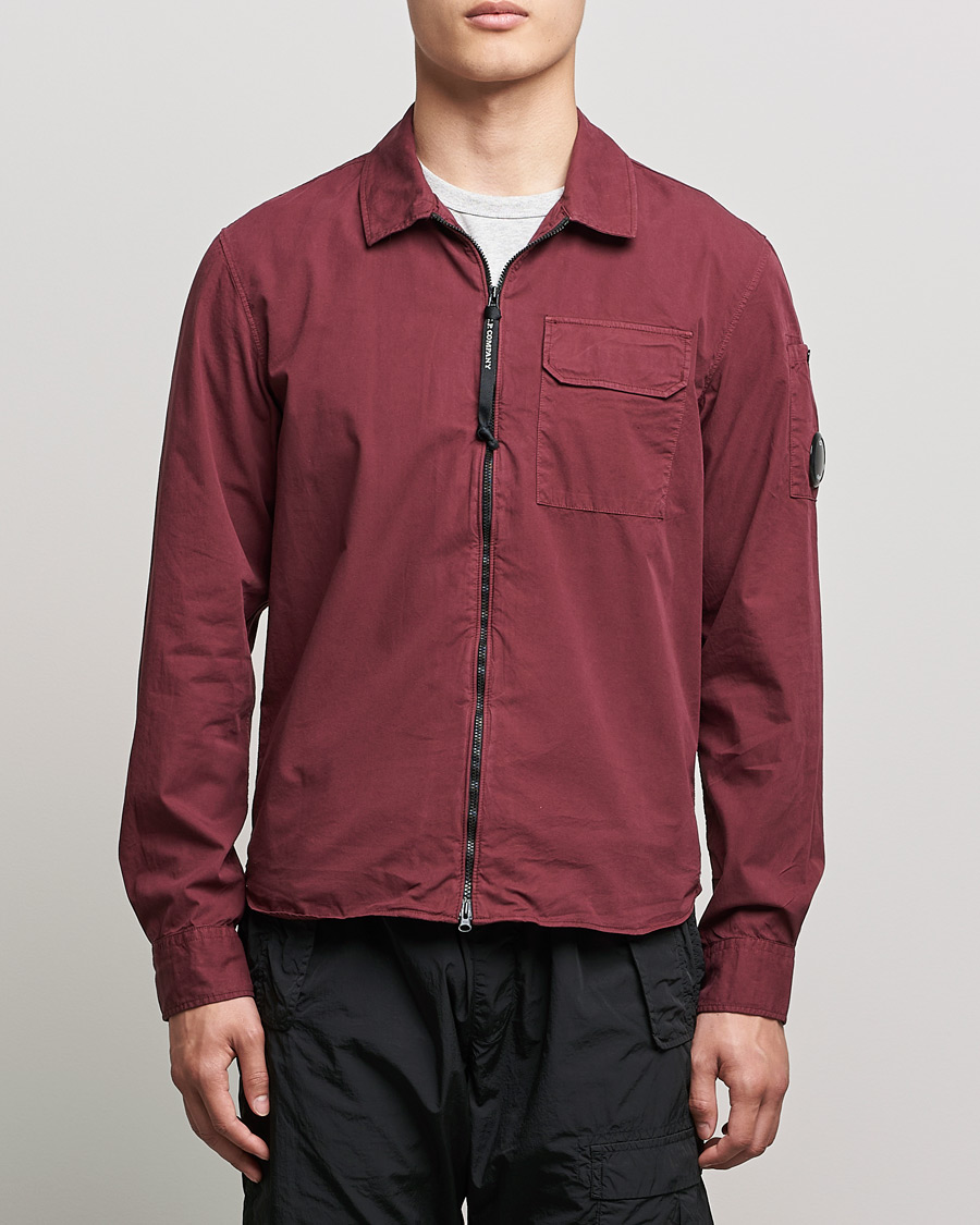 Herre | Skjorter | C.P. Company | Garment Dyed Gabardine Overshirt WIne