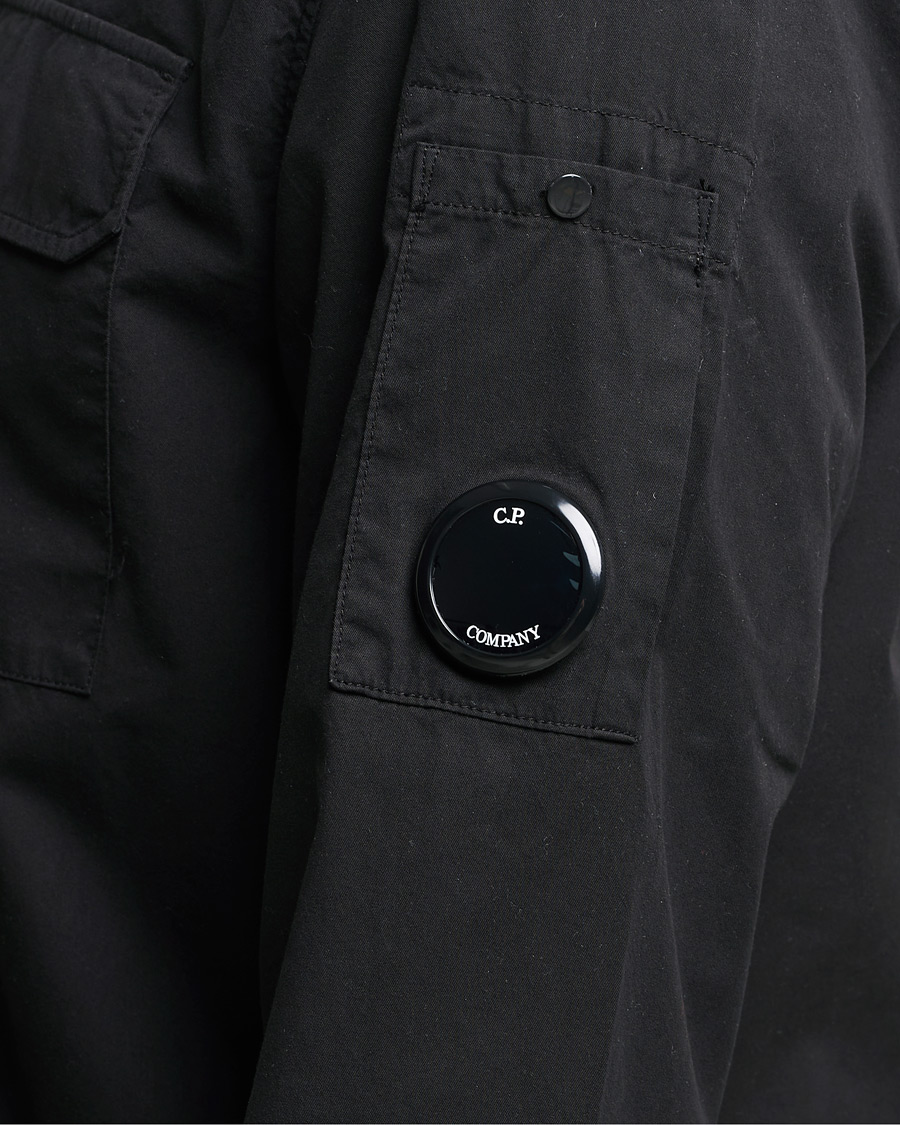 Herre | Skjorter | C.P. Company | Garment Dyed Gabardine Overshirt Black
