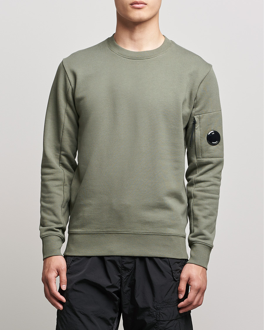 Herre | Trøjer | C.P. Company | Diagonal Raised Fleece Lens Sweatshirt Green