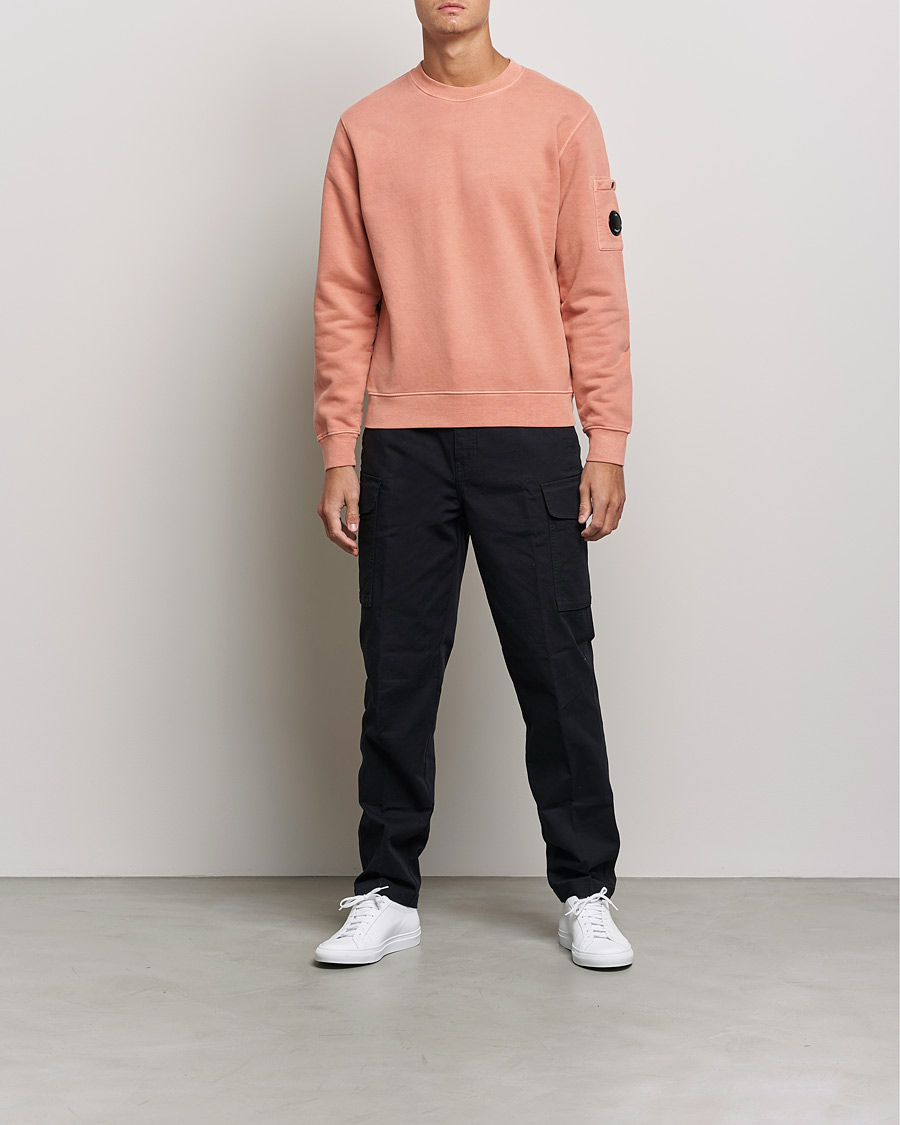Herre | Trøjer | C.P. Company | Brushed Emerized Diagonal Fleece Sweat Peach