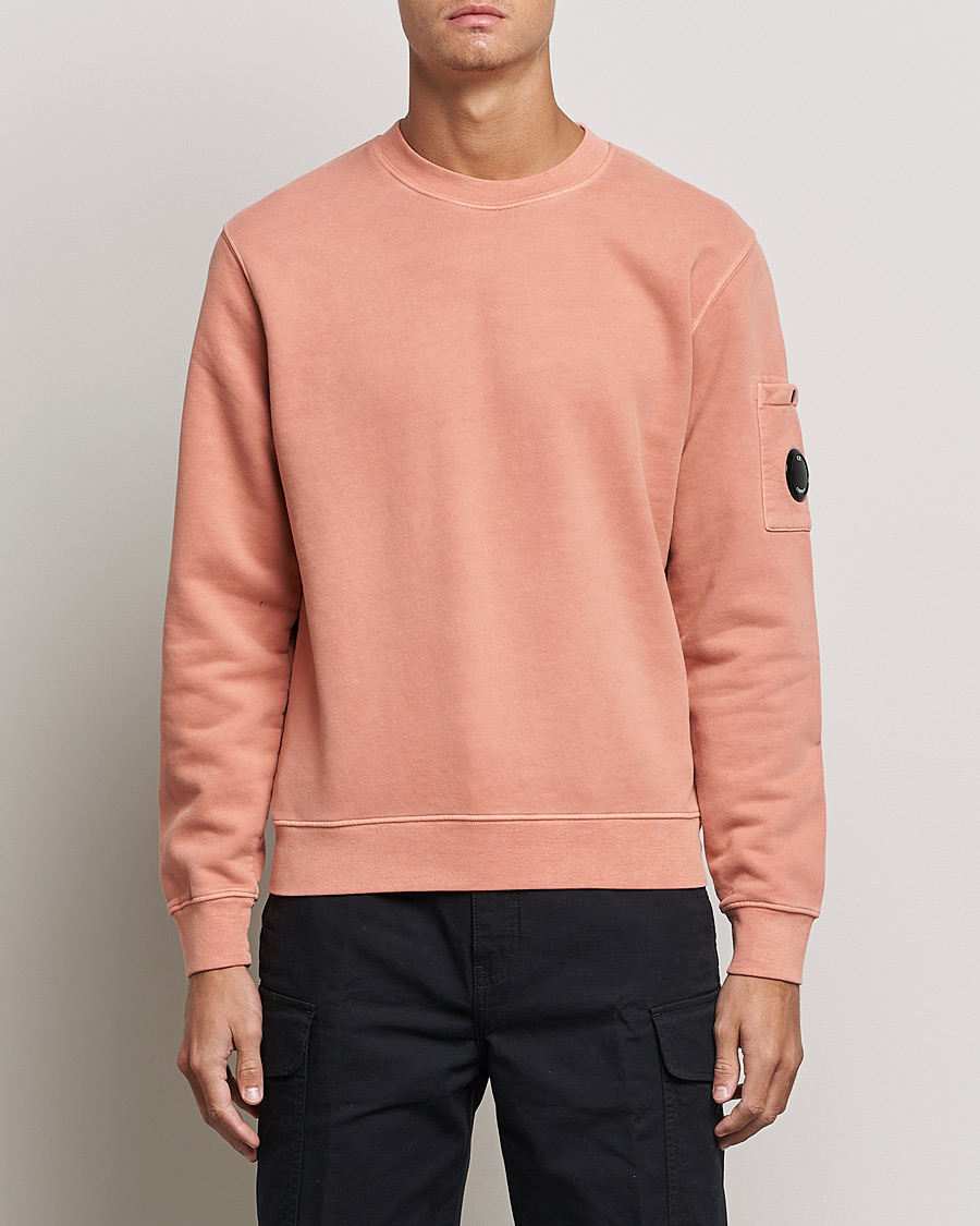 Herre | Trøjer | C.P. Company | Brushed Emerized Diagonal Fleece Sweat Peach