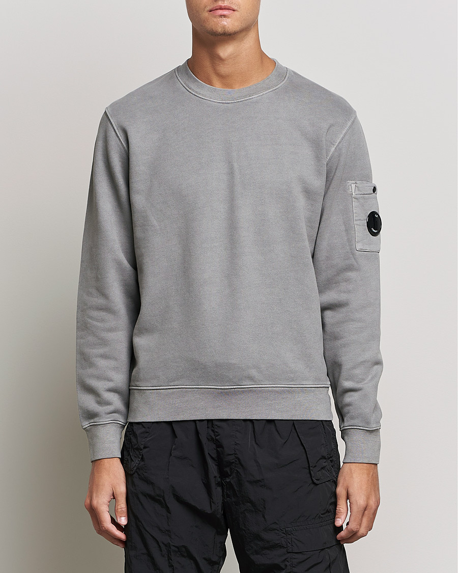 Herre | Trøjer | C.P. Company | Brushed Emerized Diagonal Fleece Sweat Grey