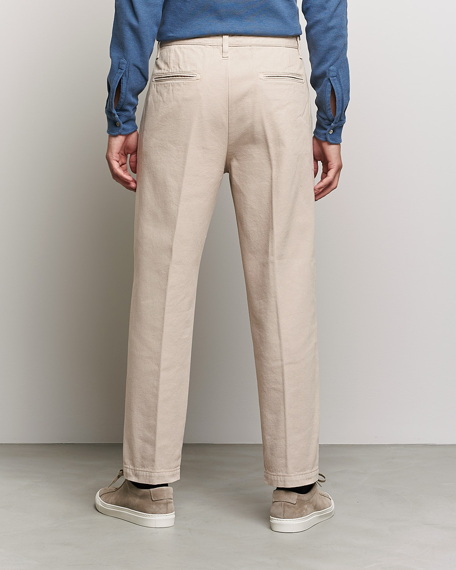 Herre | Bukser | Massimo Alba | Strallo Pleated Chinos Beige