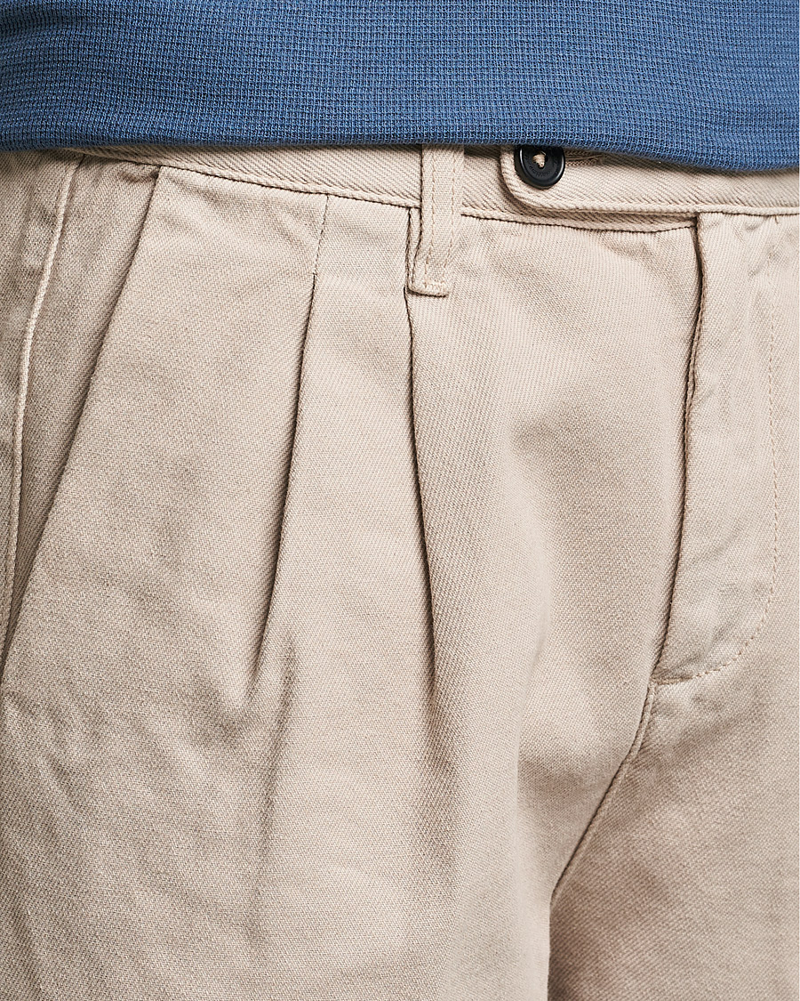 Herre | Bukser | Massimo Alba | Strallo Pleated Chinos Beige