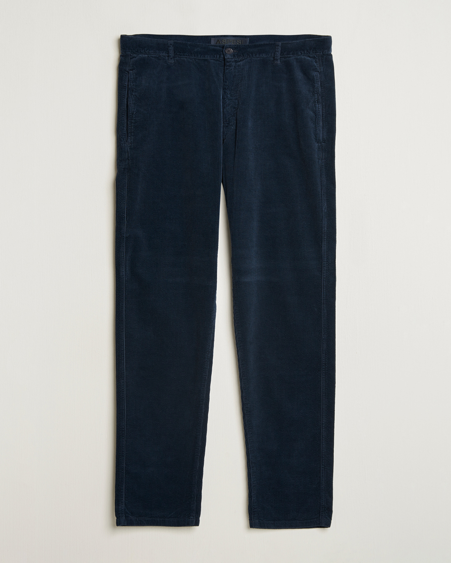 Herre | Bukser | Aspesi | Corduroy Pants Navy