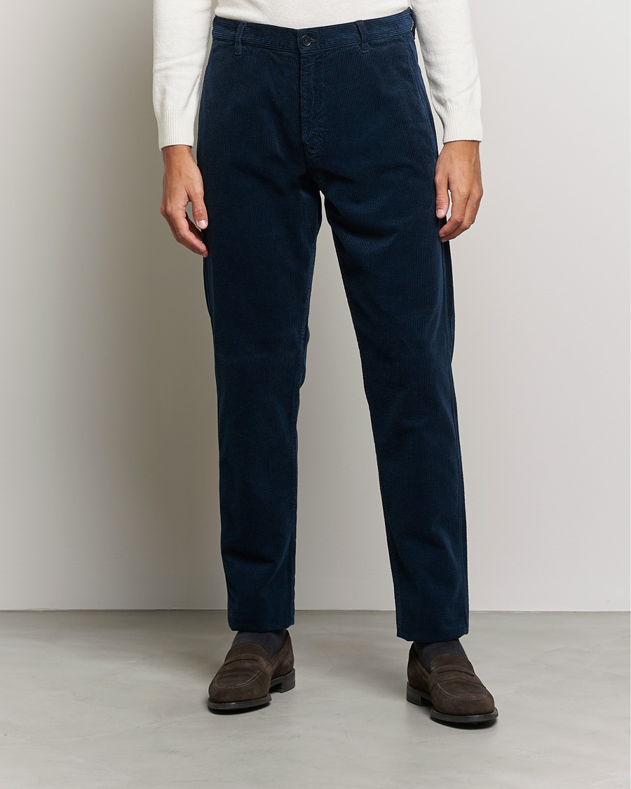 Herre | Bukser | Aspesi | Corduroy Pants Navy