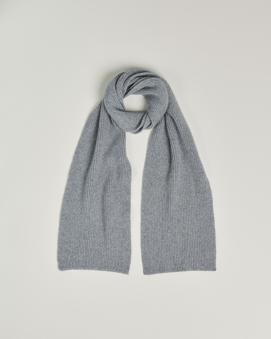 Herre | Halstørklæder | Le Bonnet | Lambswool/Caregora Scarf Smoke
