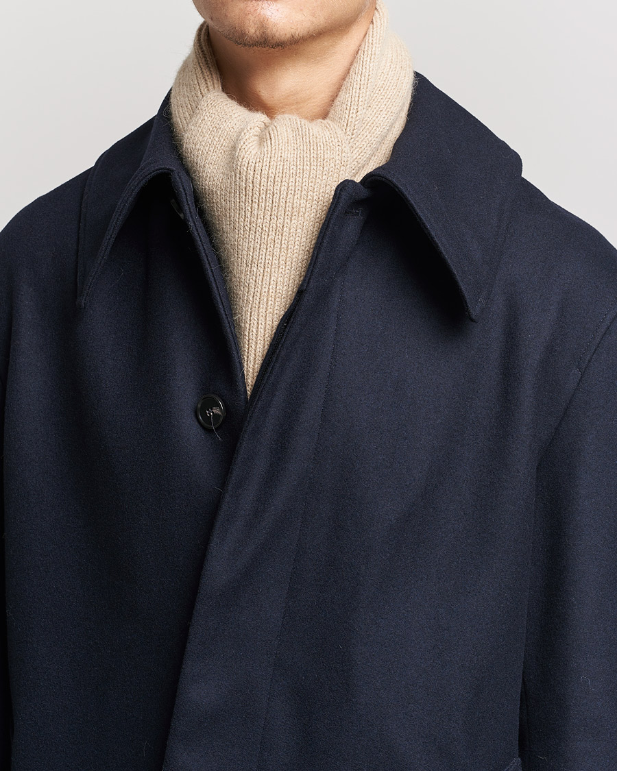 Herre | Halstørklæder | Le Bonnet | Lambswool/Caregora Scarf Sand