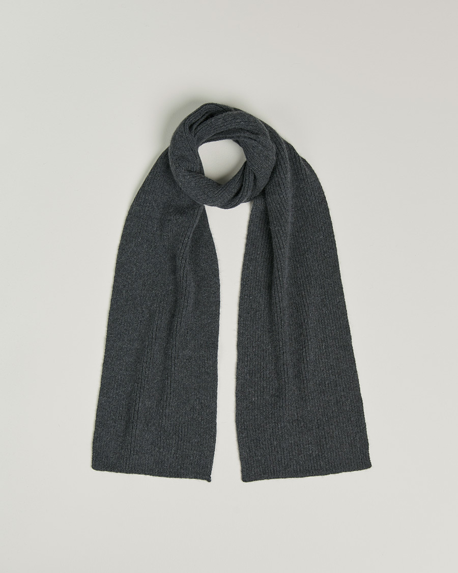 Herre | Halstørklæder | Le Bonnet | Lambswool/Caregora Scarf Graphite