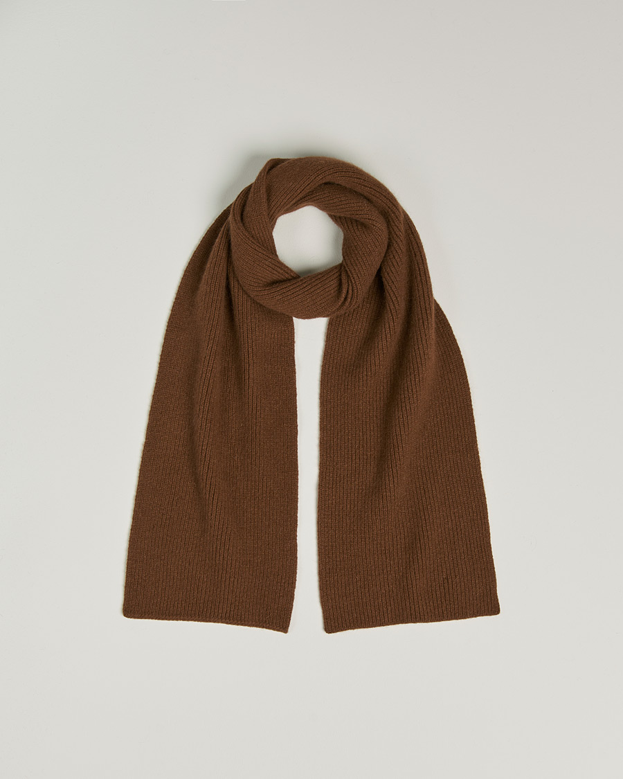 Herre | Halstørklæder | Le Bonnet | Lambswool/Caregora Scarf Walnut