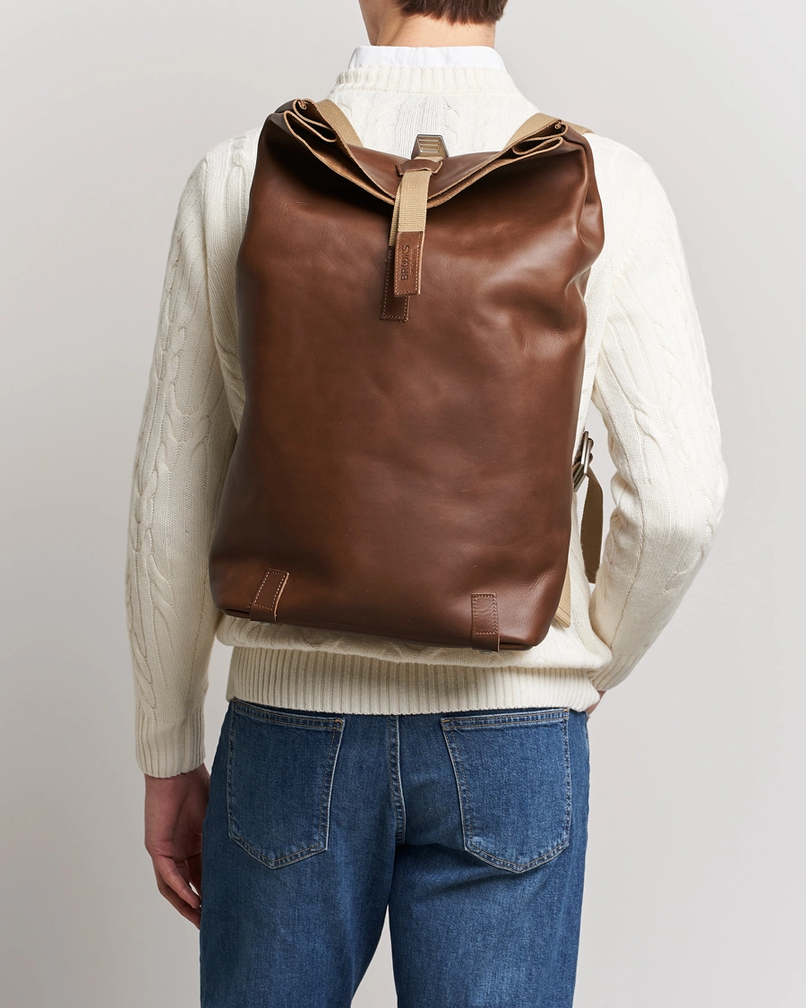 Herre | Rygsække | Brooks England | Pickwick Large Leather Backpack Dark Tan