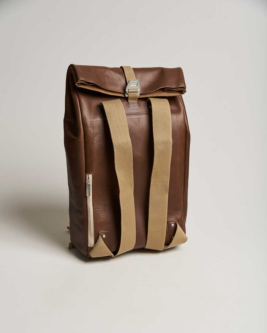 Herre | Tasker | Brooks England | Pickwick Large Leather Backpack Dark Tan