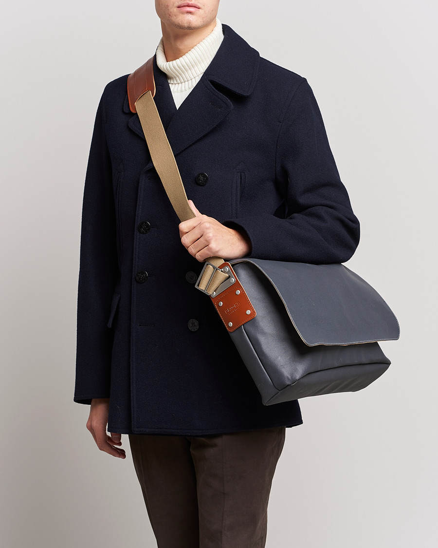 Herre | Skuldertasker | Brooks England | Barbican Cotton Canvas 13L Shoulder Bag Grey