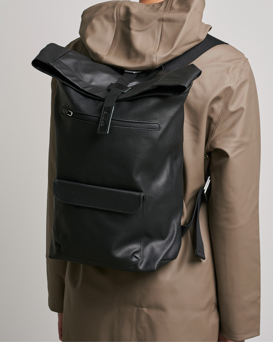 Herre | Brooks England | Brooks England | Rivington Cotton Canvas 18L Rolltop Backpack Black
