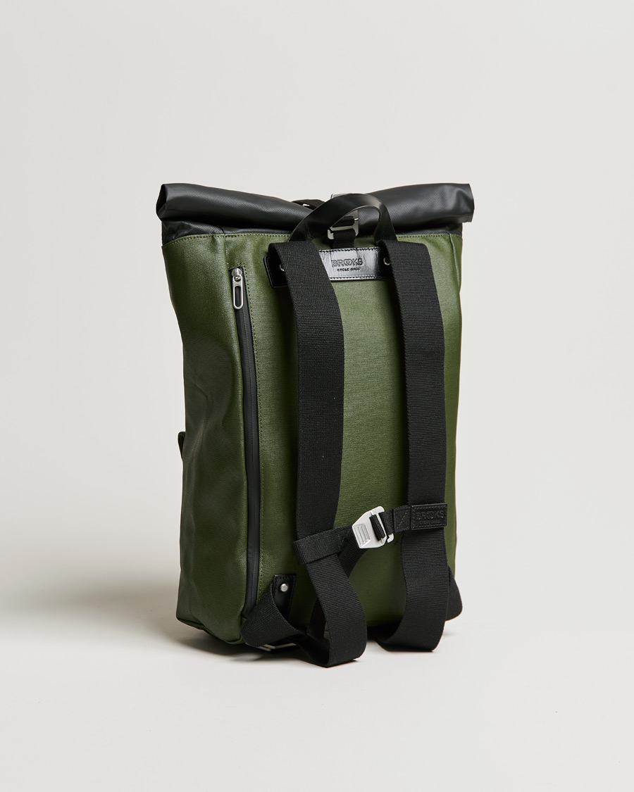 Herre | Brooks England Rivington Cotton Canvas 18L Rolltop Backpack Forest | Brooks England | Rivington Cotton Canvas 18L Rolltop Backpack Forest