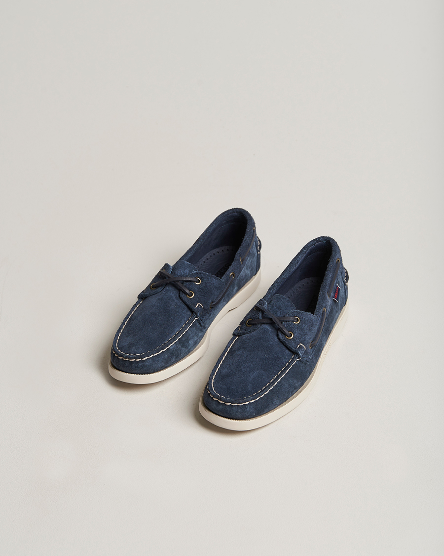 Herre | Sejlersko | Sebago | Docksides Suede Boat Shoe Blue Navy