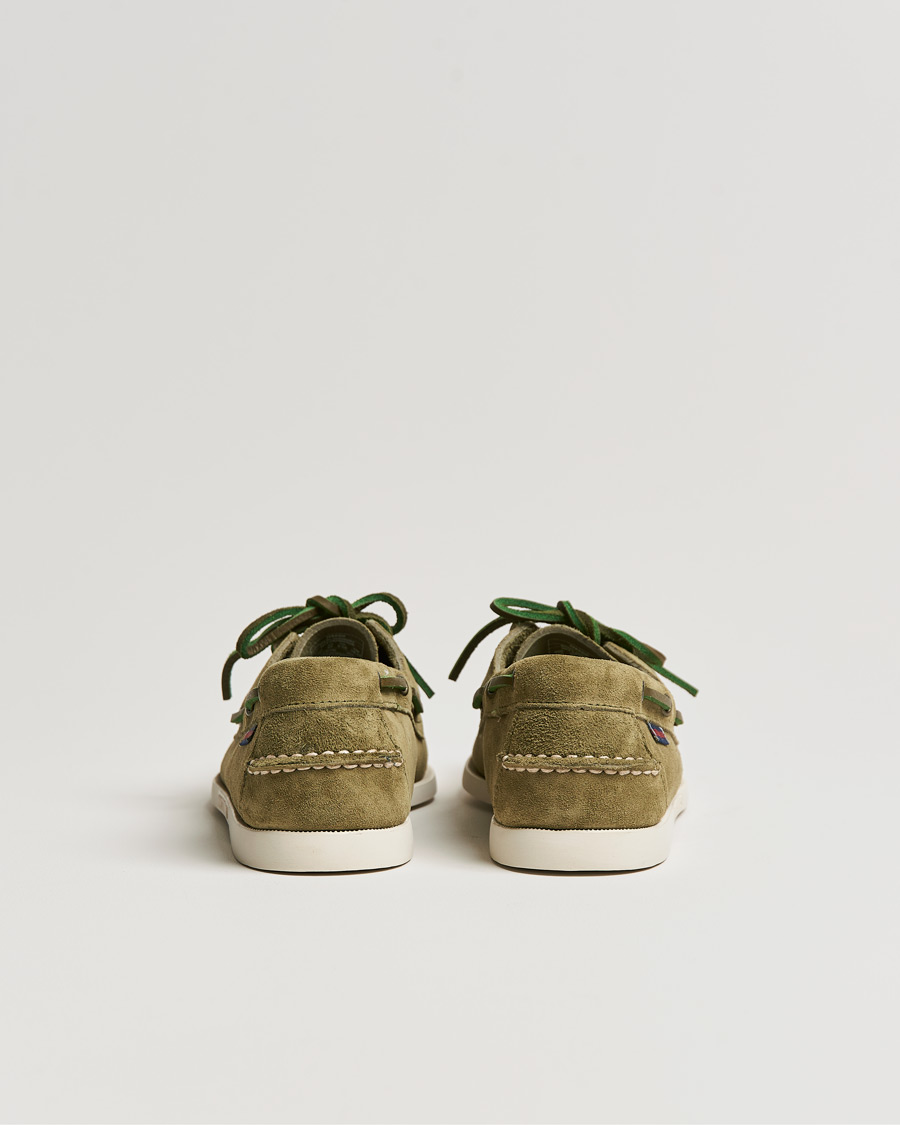 Herre | Sebago Docksides Suede Boat Shoe Green Military | Sebago | Docksides Suede Boat Shoe Green Military