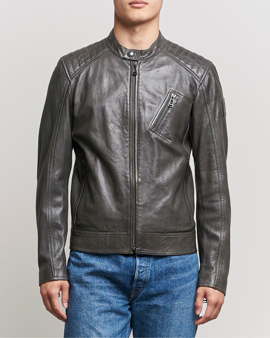 Herre | Belstaff | Belstaff | V Racer 2.0 Leather Jacket Dark Grey