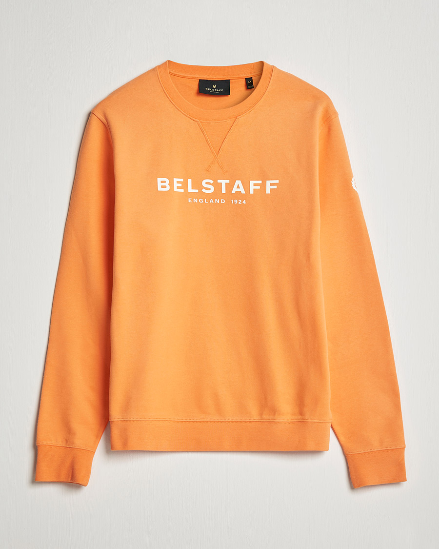 Herre | Trøjer | Belstaff | 1924 Crew Neck Logo Sweat Signal Orange