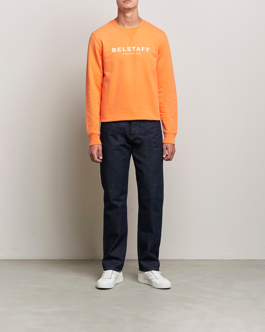 Herre | Trøjer | Belstaff | 1924 Crew Neck Logo Sweat Signal Orange