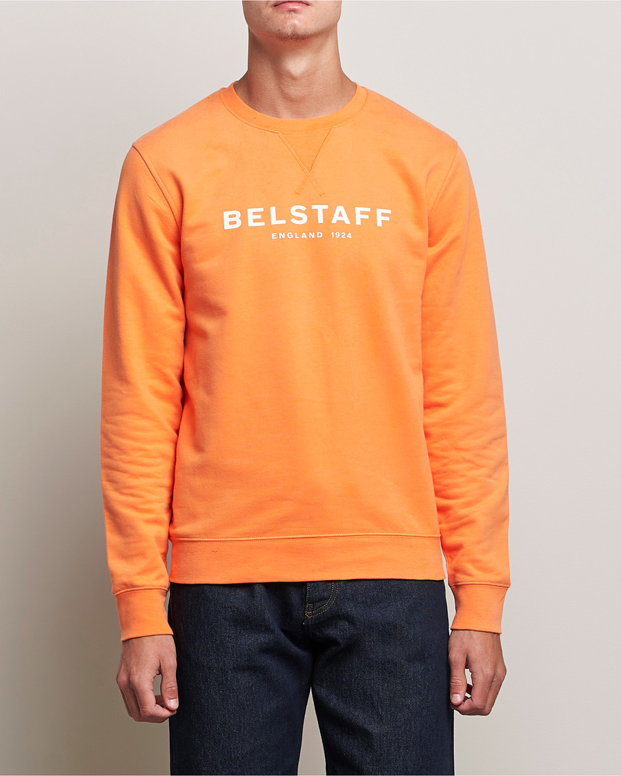 Herre | Trøjer | Belstaff | 1924 Crew Neck Logo Sweat Signal Orange
