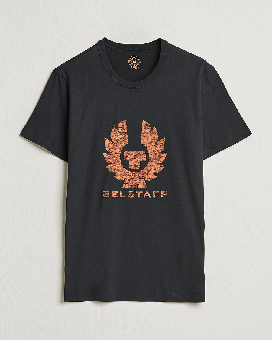 Herre | T-Shirts | Belstaff | Coteland Logo Crew Neck Tee Black/Orange