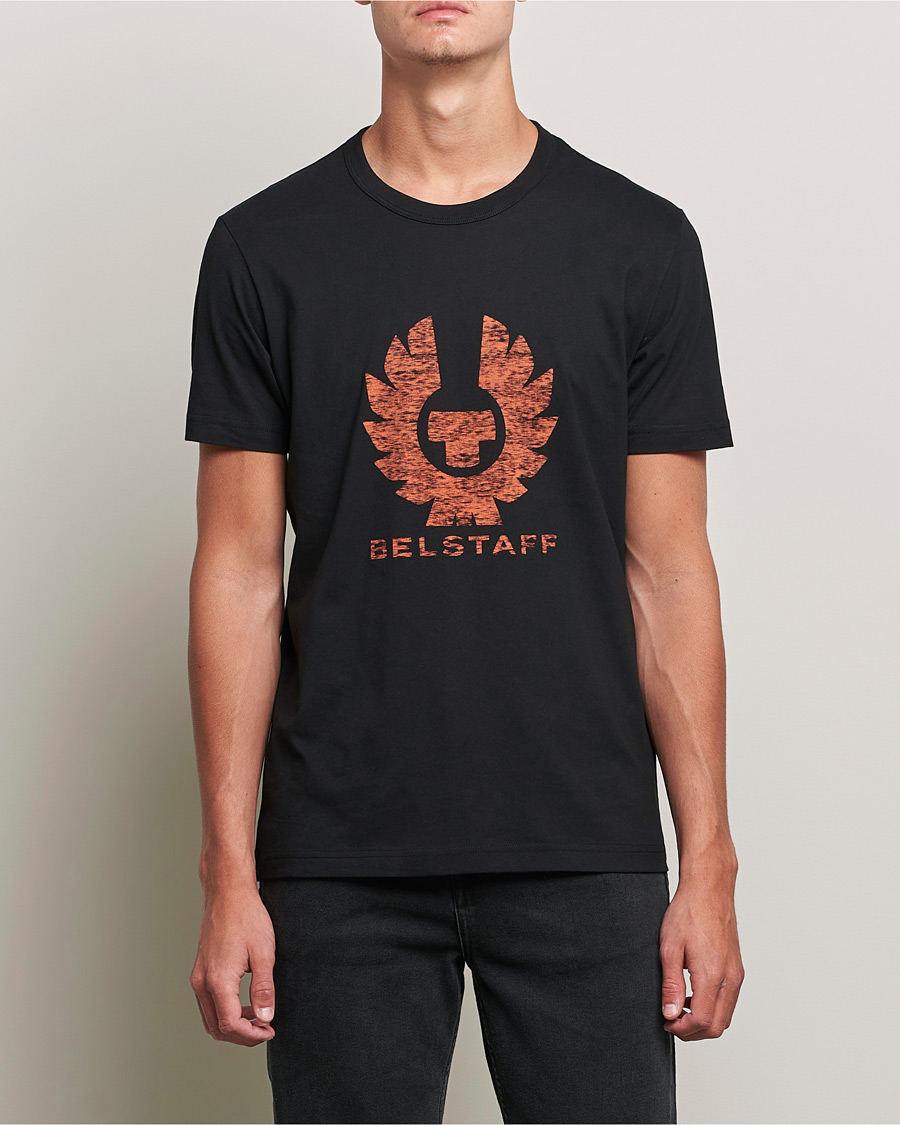 Herre | T-Shirts | Belstaff | Coteland Logo Crew Neck Tee Black/Orange