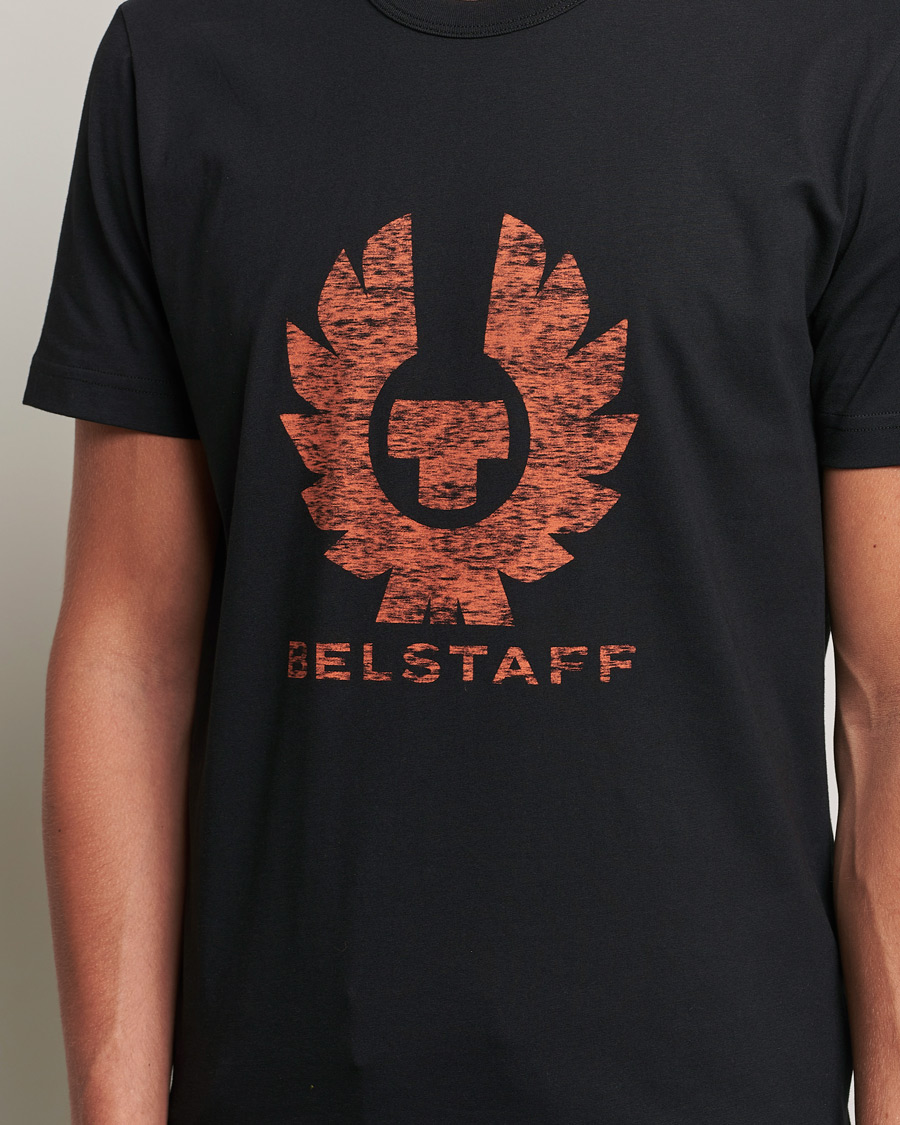 Herre | T-Shirts | Belstaff | Coteland Logo Crew Neck Tee Black/Orange