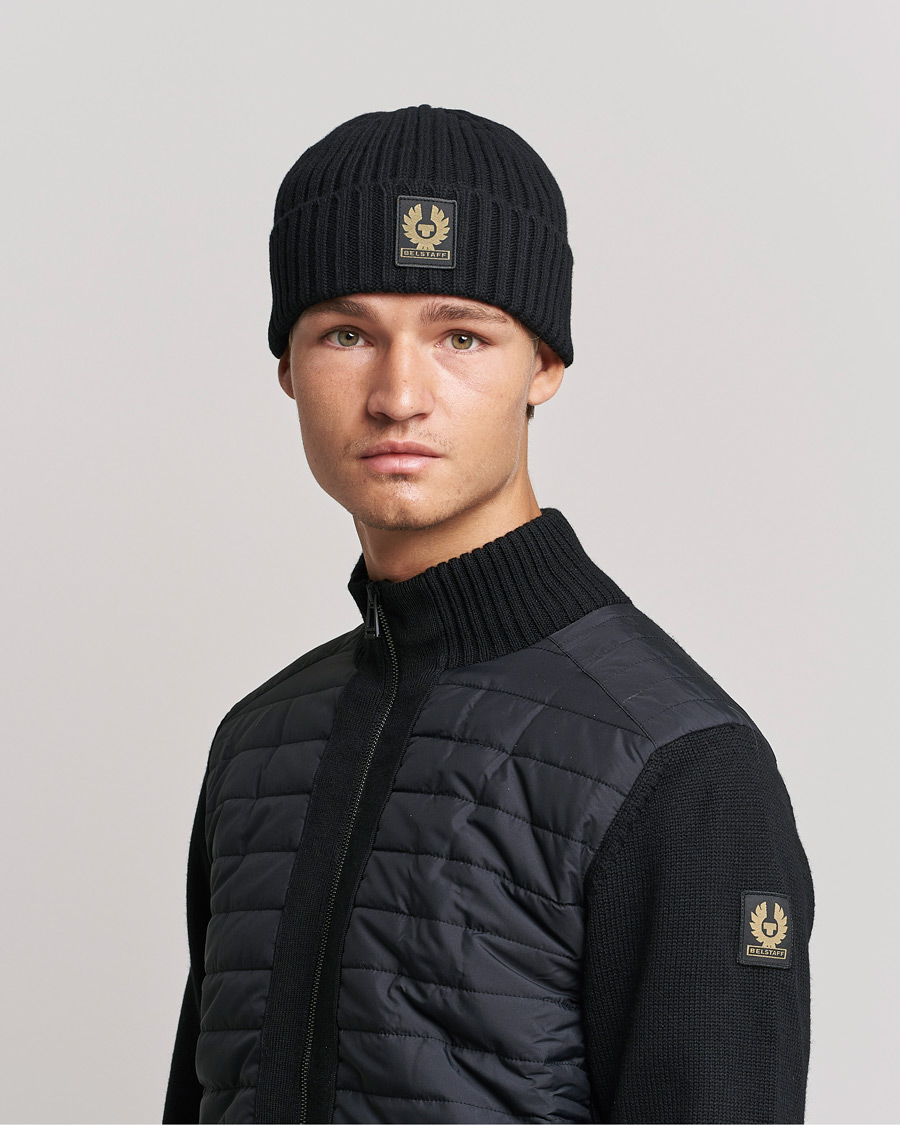Herre | Belstaff Watch Wool Beanie Black | Belstaff | Watch Wool Beanie Black