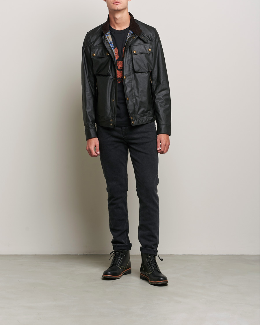 skør Had tavle Belstaff Racemaster Waxed Jacket Black - CareOfCarl.dk