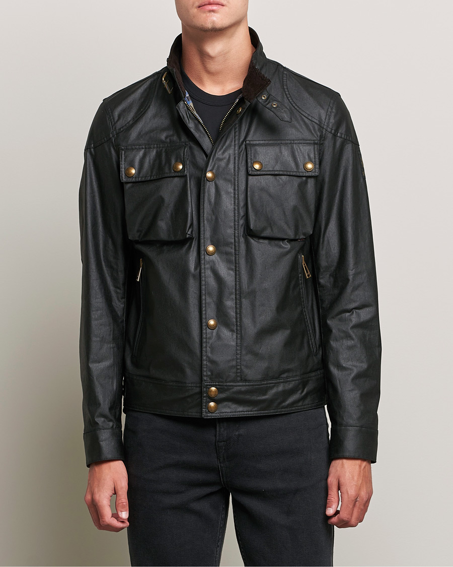 Herre | Oilskinsjakker | Belstaff | Racemaster Waxed Jacket Black