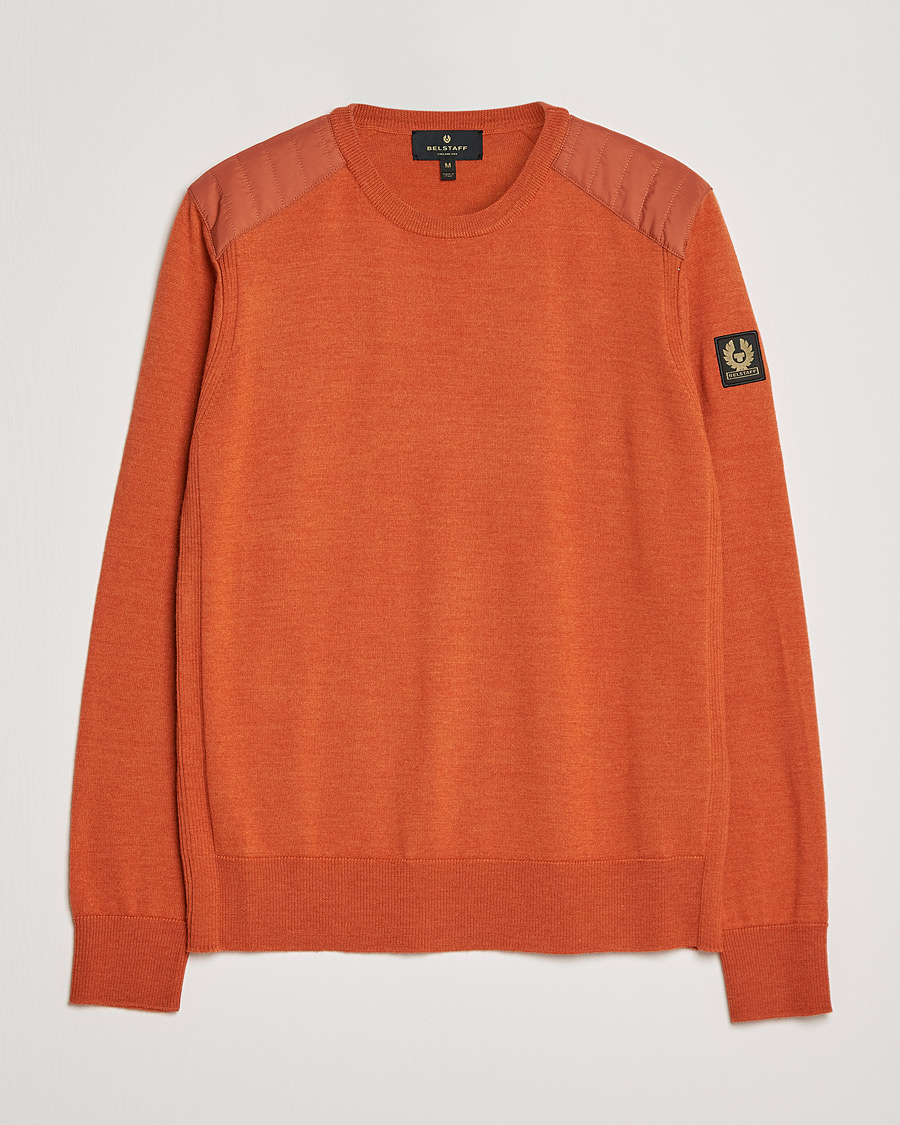 Herre | Trøjer | Belstaff | Kerrigan Crew Neck Merino Sweatshirt Amber